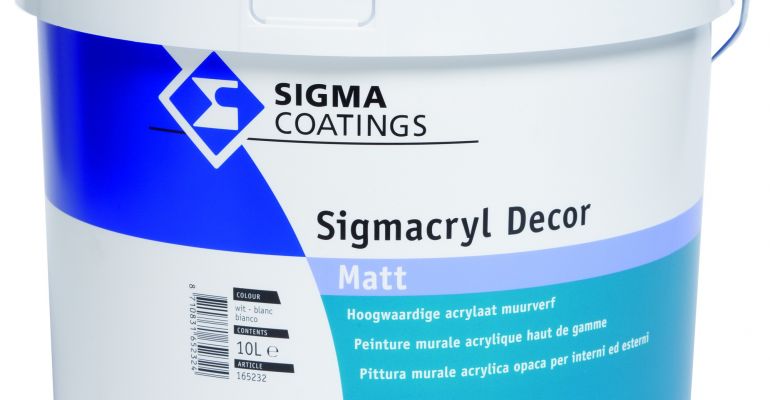 Sigmacryl Décor Matt  (Άοσμο ατοξικό πλαστικό χρώμα πολύ υψηλής απόδοσης)